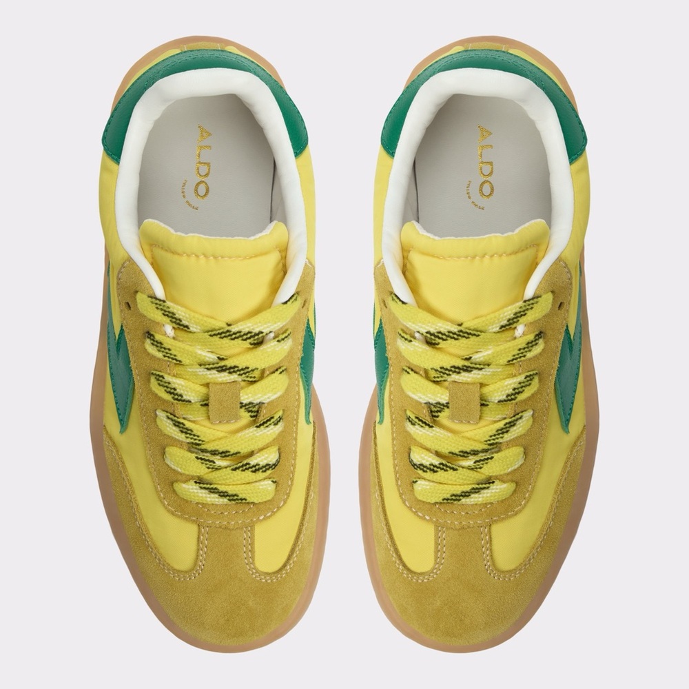Aldo retrostep Yellow and Green Sneakers